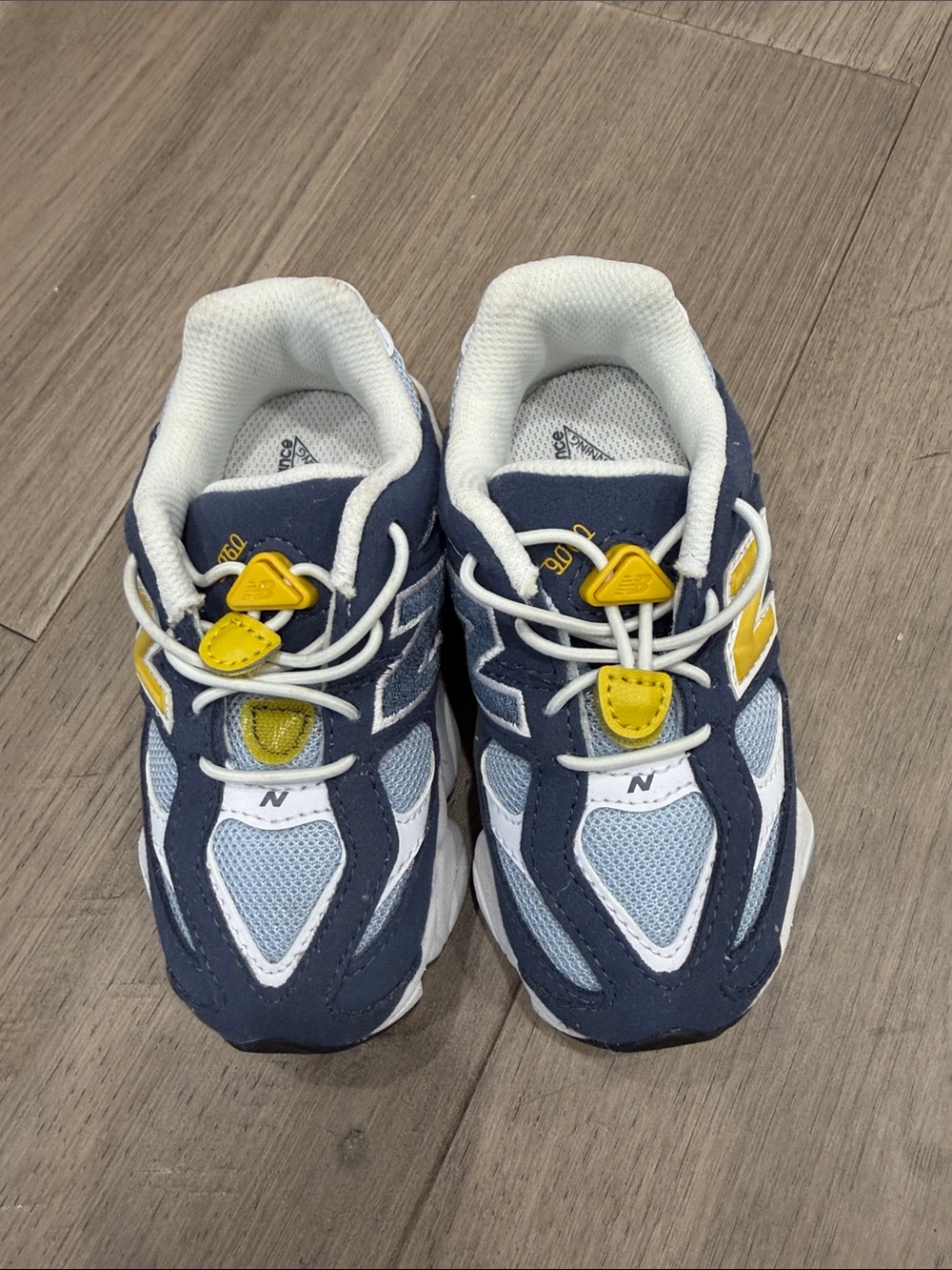 New Balance 9060 Kids Navy, Light Blue & Yellow Sneakers